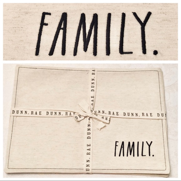NWT Rae Dunn 4pk FAMILY Placemats - Picture 1 of 4